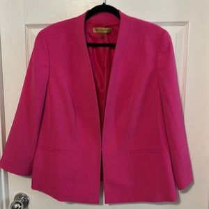 EUC Nipon Boutique Barbie pink blazer faux pockets